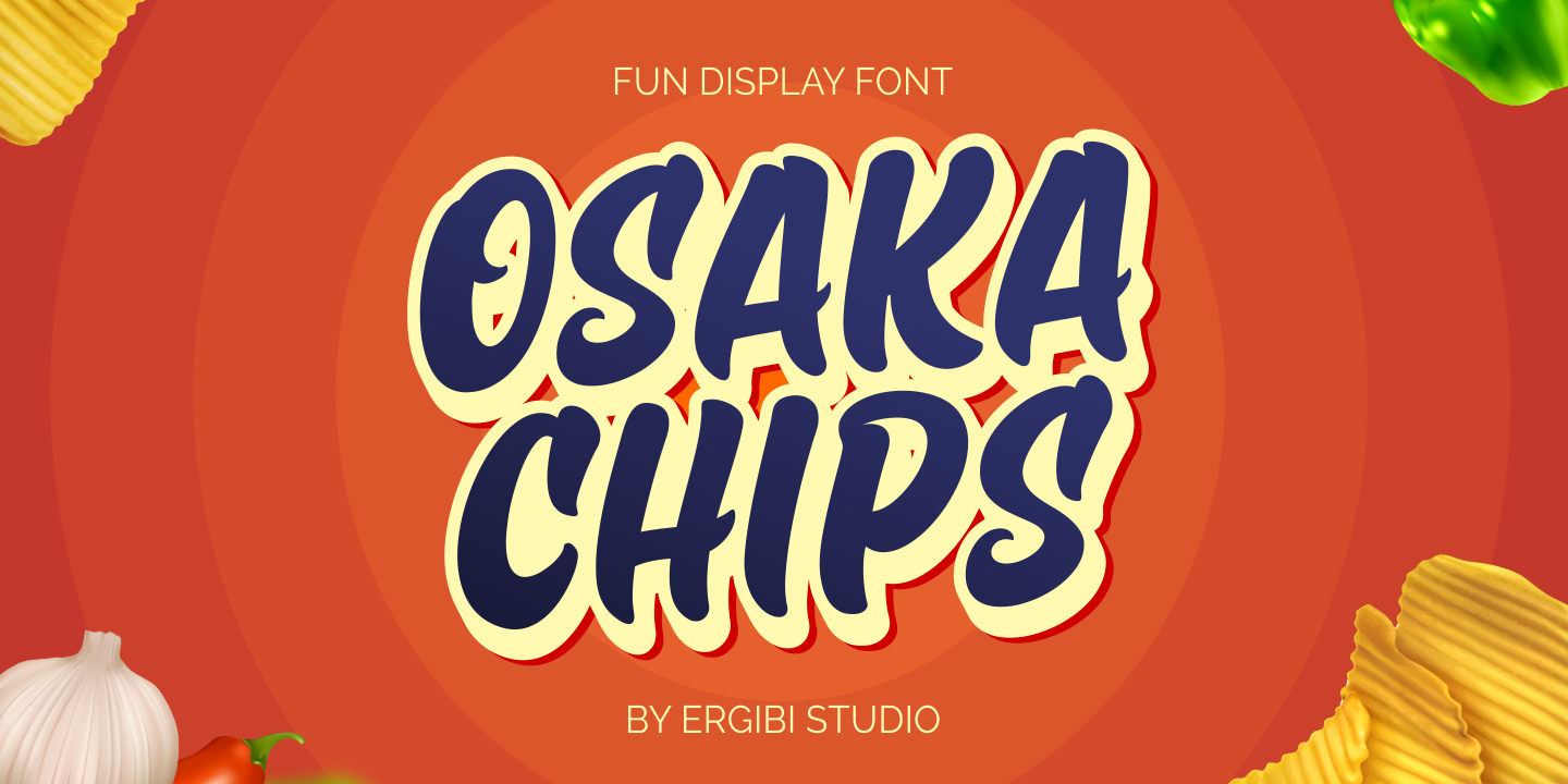 Пример шрифта Osaka Chips